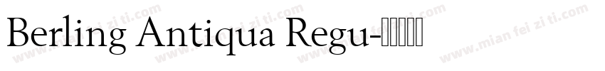 Berling Antiqua Regu字体转换